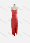 Wholesale Women's Elegant Plain Off Shoulder Ruched Wrap Hem Maxi Evening Dress - Liuhuamall