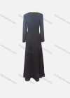 Wholesale Women's Elegant Plain Long Sleeve Maxi Dress With Chevron Print Cover Up - Liuhuamall