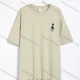 Wholesale Men's Casual Graphic Printed Short-Sleeve T-Shirt 19511# Khaki Clothing Wholesale Market Liuhua