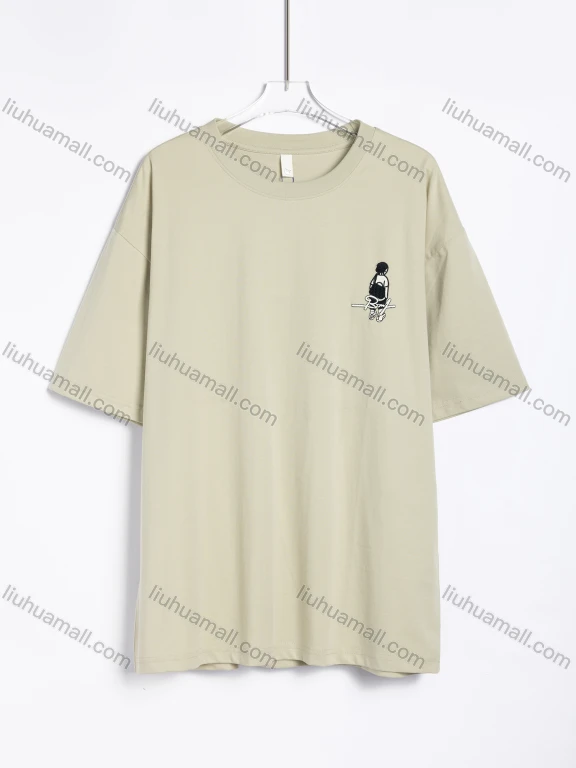 Wholesale Men's Casual Graphic Printed Short-Sleeve T-Shirt 19511#