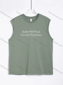Wholesale Men's Casual Letter Printed Sleeveless T-Shirt 19002#, LIUHUA CLOTHING WHOLESALE