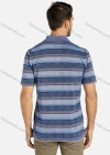 Wholesale Men's Short Sleeve Patch Pocket Classic Striped Polo Shirt - Liuhuamall