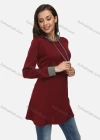 Wholesale Women's Dual Pocket Drawstring Casual Hoodie Sweatshirt - Liuhuamall