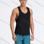 Wholesale Men's Athletic Workout Plain Quick Dry Round Neck Tank Top 1603# preview