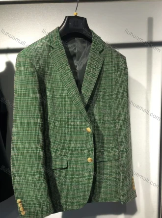 Wholesale Men's Formal Business Lapel Single Breasted Gingham Blazer #4546, LIUHUA CLOTHING WHOLESALE