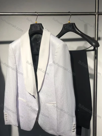 Wholesale Men's Formal Business Single Breasted 3 Piece Floral Satin Suit Set #b268