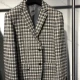 Wholesale Men's Formal Business Lapel Single Breasted Gingham Blazer #C21565 Almond White Clothing Wholesale Market Liuhua