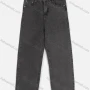 Wholesale Women's Casual Button Front Distressed Straight Leg Jean preview