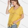 Wholesale Women's Casual Scoop Neck Embroidered Hollow Out Lace Blouse 2003# preview