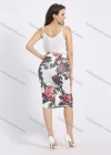 Wholesale Women's Elegant High Waist Floral Print Knee Length Pencil Skirt - Liuhuamall