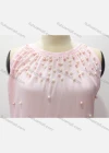 Wholesale Women's Casual Plain Round Neck Pearl Decor Keyhole Ruched Tank Top - Liuhuamall