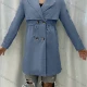 Wholesale Women's Lapel Straps Long Sleeve Buckled Cuff Double Breasted Drawstring Plain Long Trench Coat 48# Clothing Wholesale Market Liuhua
