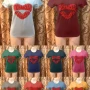 Wholesale Women's Casusal Lip Print Rhinestone Round Neck Short Sleeve Tee preview