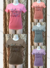 Wholesale Women's Casusal Letter Print Round Neck Short Sleeve Tee, LIUHUA CLOTHING WHOLESALE