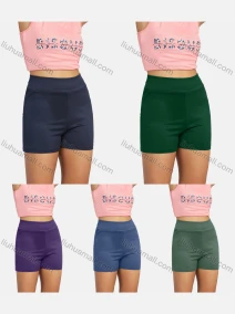 Wholesale Women's Casual Plain High Waist Stretch Biker Shorts 2180-1#, LIUHUA CLOTHING WHOLESALE