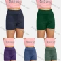 Wholesale Women's Casual Plain High Waist Stretch Biker Shorts 2180-1# preview