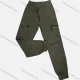 Wholesale Men's Casual Plain Zipper Pockets Drawstring Cargo Pant 2201# Green Clothing Wholesale Market Liuhua