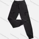 Wholesale Men's Casual Plain Zipper Pockets Drawstring Cargo Pant 2201# Black Clothing Wholesale Market Liuhua