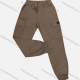 Wholesale Men's Casual Plain Flap Pockets Zip Decor Drawstring Cargo Pant 2212# Brown Wholesale Clothing Market & Suppliers -LIUHUAMALL