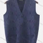 Wholesale Men's Casual Sleeveless Argyle Texture Button Down Knit Sweater Vests preview
