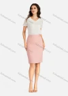 Wholesale Women's Business Plain High Waist Slim Fit Pencil Skirt - Liuhuamall