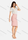 Wholesale Women's Business Plain High Waist Slim Fit Pencil Skirt - Liuhuamall
