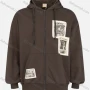 Wholesale Men's Casual Patchwork Zipper Sweatshirt Hoodie preview