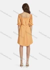 Wholesale Women's Casual Bateau Neck Poet Sleeve Peplum Curved Hem Dress 10110# - Liuhuamall