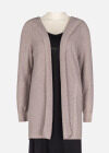 Wholesale Women's Plain Cable Knit Open Front Long Sleeve Hooded Cardigan - Liuhuamall
