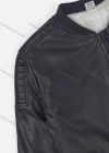 Wholesale Boys' Casual Collar Slant Pockets Rib-Knit Trims Zip Leather Jacket - Liuhuamall