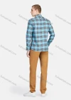 Wholesale Men's Casual Collared Long Sleeve Button Down Plaid Shirt 7-51# - Liuhuamall