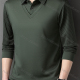 Wholesale Men's Fashion Plain Striped Splicing 2 in 1 Long Sleeve Polo Shirt 880# Green Wholesale Clothing Market & Suppliers -LIUHUAMALL