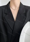 Wholesale Women's Plain Lapel Long Sleeve Metal Buckle Suit Jacket 325# - Liuhuamall