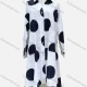 Wholesale Women's Casual Collared Shirt Sleeve Button Down Shirt Dress Black&White Guangzhou Clothing Wholesale Market & Suppliers -LIUHUAMALL