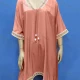 Wholesale Women's Vintage V Neck 3/4 Sleeve Embroidery Trim Short Dress 1# Clothing Wholesale Market Liuhua