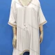 Wholesale Women's Vintage V Neck 3/4 Sleeve Embroidery Trim Short Dress 2# Clothing Wholesale Market Liuhua