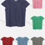 Wholesale Women's Casual Crew Neck Appliques Pearl Decor Short Sleeve Blouse 223153# preview