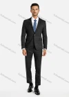 Wholesale Men's Plaid One Button Lapel Blazer&Pants 2-Piece Suit Set - Liuhuamall