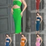 Wholesale Women's Sexy Halter Backless 3D Floral Midi Evening Dress preview