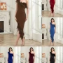 Wholesale Women's Evening One Shoulder Feather Trim Midi Dress preview