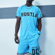 Men's Hip Hop Letters Graphic Button Down Contrast Baseball Jersey 2 Piece Set HD1035# Sky Blue Clothing Wholesale Market -LIUHUA