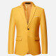 Men's Formal Business Plain 2 Buttons Lapel Patch Pocket Suit Jacket Amber Clothing Wholesale Market -LIUHUA