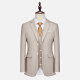 Men's Formal Business Plain 2 Buttons Lapel Patch Pocket Suit Jacket Khaki Clothing Wholesale Market -LIUHUA