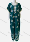 Wholesale Women's African Batwing Sleeve Gold Thread Woven Floral Embroidery Maxi Kaftan Dress LSHXS-221# - Liuhuamall