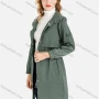 Wholesale Women's Zip Up Drawstring Plain Hooded Rain Coat preview