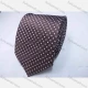 Wholesale Men's Fashion Mini Checkerboard Print Tie & Pocket Square & Pair Cufflinks Sets Brown Clothing Wholesale Market Liuhua