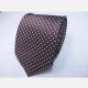 Men's Fashion Mini Checkerboard Print Tie & Pocket Square & Pair Cufflinks Sets Brown Clothing Wholesale Market -LIUHUA