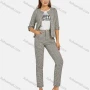Wholesale Women's Business Crew Neck Plaid Patch Pockets Jacket 2-piece Set preview