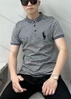 Wholesale Men's Short Sleeve Embroidered Striped Polo Shirt - Liuhuamall