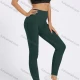 Wholesale Women's Sporty High Waist Plain Topstitch Sewing Mesh Pocket Workout Leggings 17# Clothing Wholesale Market Liuhua